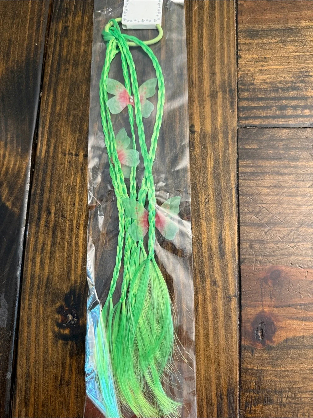 Colorful Braided Hair Extensions with Butterfly Accents - Assorted Colors (Each)